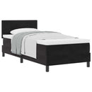 Box spring seng med hovedgærde Sort 90 x 190 cm Fløjl