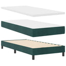 Box spring seng med hovedgærde Mørkegrøn 100 x 200 cm Fløjl