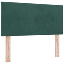 Box spring seng med hovedgærde Mørkegrøn 100 x 200 cm Fløjl
