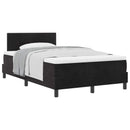 Box spring seng med hovedgærde Sort 120 x 190 cm Fløjl