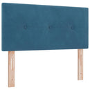 Box spring seng med hovedgærde Mørk blå 120 x 190 cm Fløjl