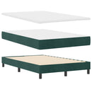 Box spring seng med hovedgærde Mørkegrøn 120 x 200 cm Fløjl