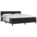 Box spring seng med hovedgærde Sort 180 x 200 cm Fløjl