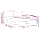 Box spring seng med hovedgærde Sort 180 x 200 cm Fløjl