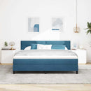 Box spring seng med hovedgærde Mørk blå 180 x 200 cm Fløjl