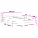 Box spring seng med hovedgærde Mørkegrøn 200 x 200 cm Fløjl