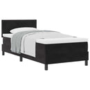 Box spring seng med hovedgærde Sort 90 x 190 cm Fløjl