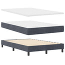 Box spring seng med hovedgærde Mørkegrå 120 x 200 cm Fløjl