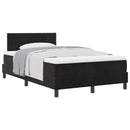 Box spring seng med hovedgærde Sort 120 x 200 cm Fløjl