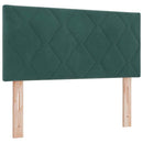 Box spring seng med hovedgærde Mørkegrøn 120 x 200 cm Fløjl