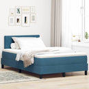Box spring seng med hovedgærde Mørk blå 120 x 200 cm Fløjl