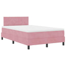 Box spring seng med hovedgærde Lyserød 120 x 200 cm Fløjl