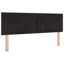 Box spring seng med hovedgærde Sort 160 x 200 cm Fløjl