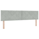 Box spring seng med hovedgærde Lysegrå 180 x 200 cm Fløjl