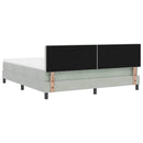Box spring seng med hovedgærde Lysegrå 180 x 200 cm Fløjl