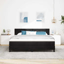 Box spring seng med hovedgærde Sort 180 x 200 cm Fløjl