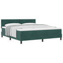 Box spring seng med hovedgærde Mørkegrøn 180 x 200 cm Fløjl