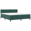 Box spring seng med hovedgærde Mørkegrøn 180 x 200 cm Fløjl