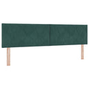 Box spring seng med hovedgærde Mørkegrøn 180 x 200 cm Fløjl