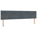 Box spring seng med hovedgærde Mørkegrå 200 x 200 cm Fløjl