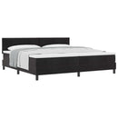 Box spring seng med hovedgærde Sort 200 x 200 cm Fløjl
