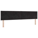 Box spring seng med hovedgærde Sort 200 x 200 cm Fløjl