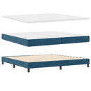 Box spring seng med hovedgærde Mørkegrøn 200 x 200 cm Fløjl