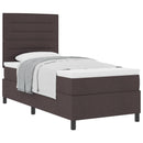 Box spring seng med madras Mørk Brun 80 x 200 cm Stof