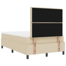 Box spring seng med madras Creme 120 x 190 cm Stof