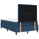 Box spring seng med madras med hovedgærde Blå 120 x 190 cm Stof