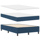 Box spring seng med madras med hovedgærde Blå 120 x 200 cm Stof