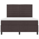 Box spring seng med madras Mørk Brun 140 x 190 cm Stof