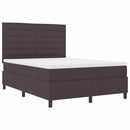 Box spring seng med madras Mørk Brun 140 x 200 cm Stof