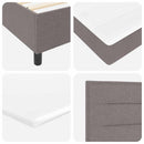 Box spring seng med hovedgærde Gråbrun 140 x 200 cm Stof