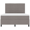 Box spring seng med hovedgærde Gråbrun 140 x 200 cm Stof
