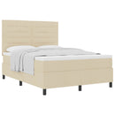 Box spring seng med madras Creme 140 x 200 cm Stof