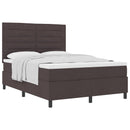 Box spring seng med madras Mørk Brun 160 x 200 cm Stof