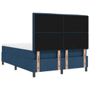 Box spring seng med madras med hovedgærde Blå 160 x 200 cm Stof