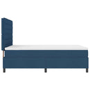 Box spring seng med madras med hovedgærde Blå 160 x 200 cm Stof