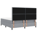 Box spring seng med madras Lysegrå 180 x 200 cm Stof