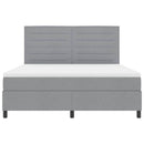 Box spring seng med madras Lysegrå 180 x 200 cm Stof