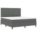 Box spring seng med madras Mørkegrå 180 x 200 cm Stof