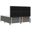 Box spring seng med madras Mørkegrå 180 x 200 cm Stof