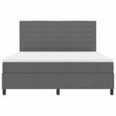 Box spring seng med madras Mørkegrå 180 x 200 cm Stof