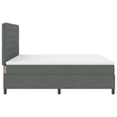 Box spring seng med madras Mørkegrå 180 x 200 cm Stof