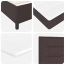 Box spring seng med madras Mørk Brun 180 x 200 cm Stof