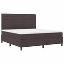 Box spring seng med madras Mørk Brun 180 x 200 cm Stof