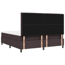 Box spring seng med madras Mørk Brun 180 x 200 cm Stof