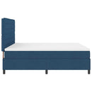 Box spring seng med madras med hovedgærde Blå 180 x 200 cm Stof