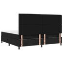 Box spring seng med madras Sort 200 x 200 cm Stof